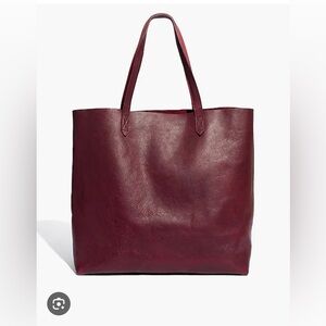 Madewell Transport Tote Large Burgandy
